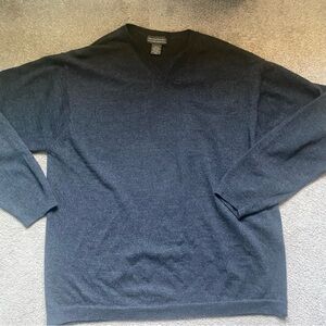 Banana Republic Dark Gray V-Neck Sweater